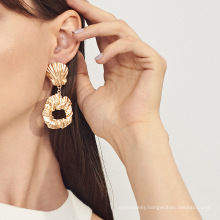Personality exaggerated creative earrings, trendy new alloy geometric irregular earrings